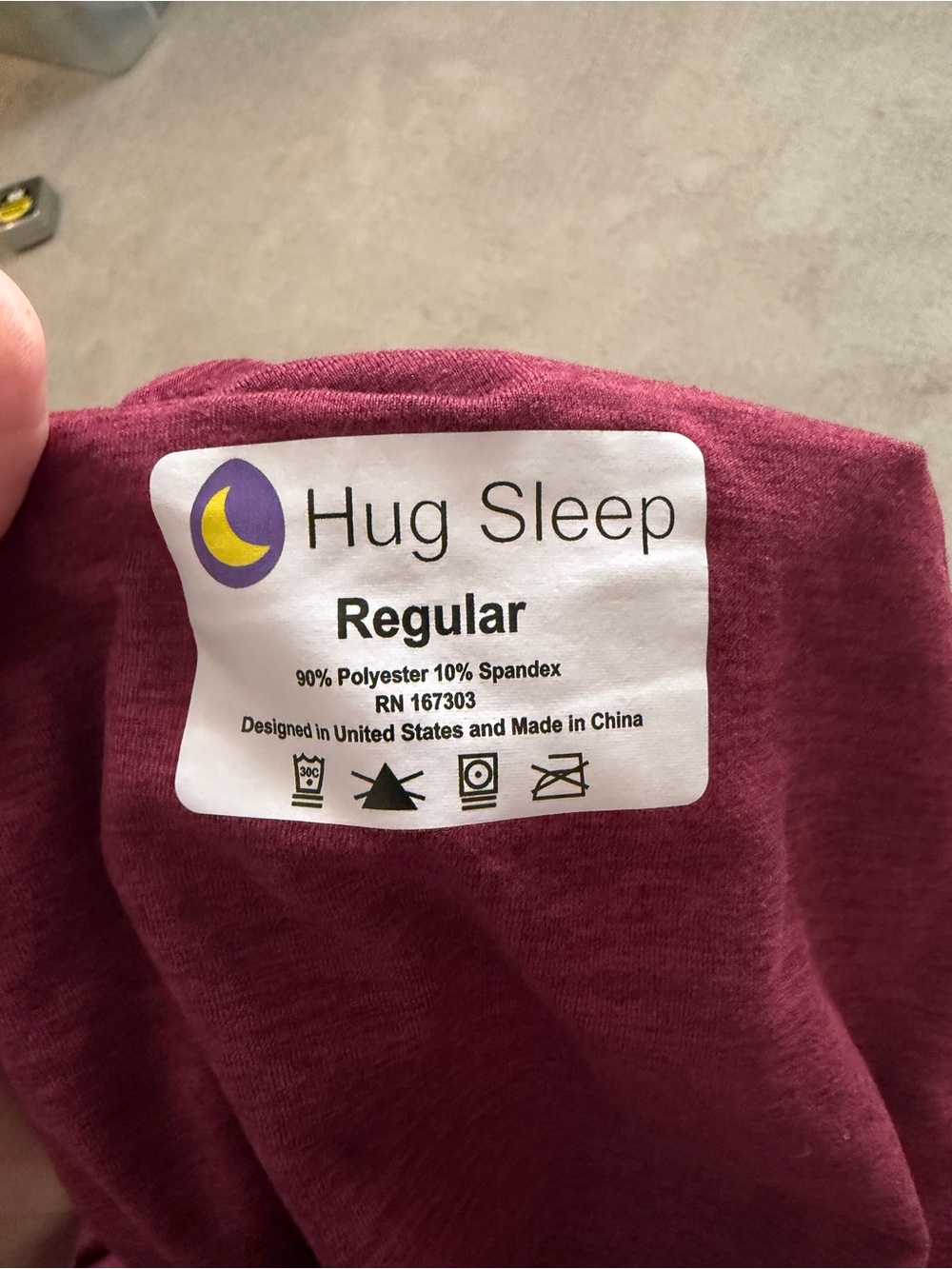 EUC Kids hug sleep wrap in Ruby